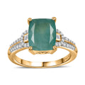 Premium Grandidierite and White Zircon Ring in Vermeil Yellow Gold Over Sterling Silver (Size 10.0) 3.50 ctw - Sticky add to cart bar