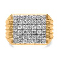 White Diamond 1.50 ctw Ring in Vermeil Yellow Gold Over Sterling Silver (Size 6.5) (12.15 g)