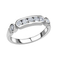 Moissanite Ring in Platinum Over Sterling Silver (Size 10) 0.50 ctw - Sticky add to cart bar
