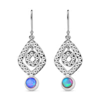 Ethiopian Welo Opal 1.60 ctw Earrings in Sterling Silver