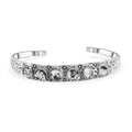 D'Joy Artisan Crafted White Buffalo Snake Cuff Bracelet in Black Oxidized Sterling Silver (7.25 In) 8.00 ctw - Sticky add to cart bar