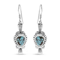 Artisan Crafted Blue Moon Turquoise Earrings in Sterling Silver 6.30 ctw - Sticky add to cart bar