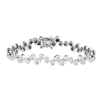 Moissanite Fancy 1.15 ctw Bracelet in Rhodium Over Sterling Silver (7.50 In)