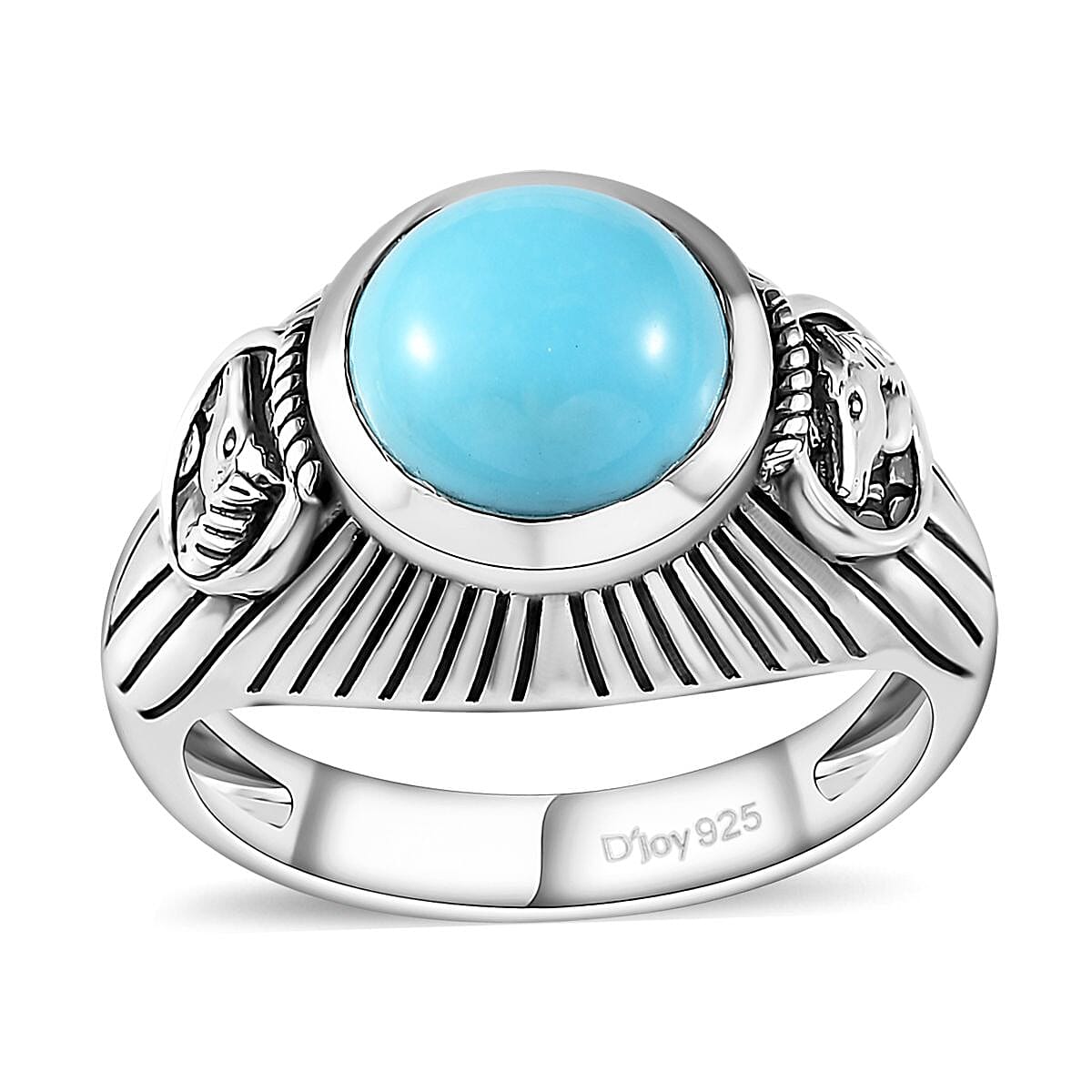Premium Sleeping Beauty Turquoise Ring in Sterling Silver 3.65 ctw