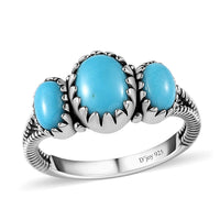 Premium Sleeping Beauty Turquoise Ring in Sterling Silver 2.00 ctw