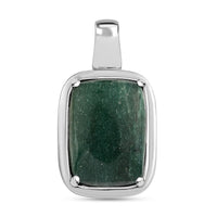 Green Aventurine 27.00 ctw Pendant in Stainless Steel
