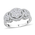 Moissanite Ring in Platinum Over Sterling Silver (Size 6.0) 1.00 ctw - Sticky add to cart bar