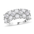 Moissanite 2.25 ctw Ring in Platinum Over Sterling Silver (Size 6.0) - Sticky add to cart bar