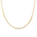 14K Yellow Gold Over Sterling Silver 3.60mm Flat Mariner Chain Necklace 18 Inches 6 Grams - Sticky add to cart bar