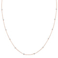 14K Rose Gold and Platinum Over Sterling Silver 3mm Moon by The Yard Chain Necklace 18 Inches 2.45 Grams - Sticky add to cart bar