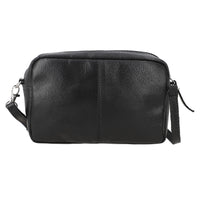100% Genuine leather crossbody sling bag Color:Black Size:8Lx1.25Wx7H INCH