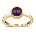African Amethyst Solitaire Ring in Vermeil YG Over Sterling Silver (Size 5.0) 0.75 ctw - Sticky add to cart bar