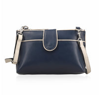 Black Genuine Leather Crossbody Sling Bag (9.5"x6.25")