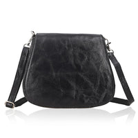 100% Genuine Leather Crossbody Sling Bag? - Black