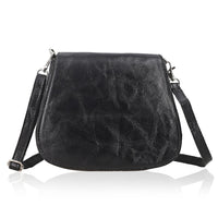100% Genuine Leather Crossbody Sling Bag? - Black