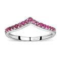Niassa Ruby (FF) Wishbone Ring in Platinum Over Sterling Silver (Size 6.0) 0.40 ctw - Sticky add to cart bar