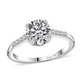 Moissanite Classic Ring in Sterling Silver - Sticky add to cart bar