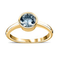 Mangoro Aquamarine Solitaire Ring in Vermeil YG Over Sterling Silver (Size 6.0) 0.75 ctw - Sticky add to cart bar