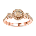 Luxoro 10K Rose Gold Natural Champagne Diamond Ring (Size 10.0) 1.00 ctw - Sticky add to cart bar