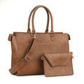Brown Faux Leather Tote Bag (16"x7"x12") - Sticky add to cart bar