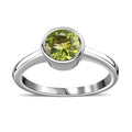 African Amethyst Solitaire Ring in Platinum Over Sterling Silver (Size 5) 0.75 ctw - Sticky add to cart bar