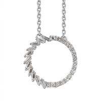 Diamond (G-H, SI) Necklace (20 Inches) in Rhodium Over Sterling Silver 0.25 ctw