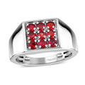 Red Sapphire Men's Ring in Platinum Over Sterling Silver (Size 10) 1.15 ctw - Sticky add to cart bar