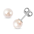 Japanese Akoya Pearl 5-6mm Stud Earrings in Rhodium Over Sterling Silver - Sticky add to cart bar