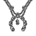 Artisan Crafted White Buffalo 26.75 ctw Snake Squash Blossom Necklace 18-20 Inches in Sterling Silver - Sticky add to cart bar