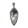 Artisan Crafted White Buffalo Pendant in Sterling Silver 16.00 ctw - Sticky add to cart bar