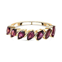 Orissa Rhodolite Garnet 2.13 ctw Fancy Ring in Vermeil Yellow Gold Over Sterling Silver (Size 10)