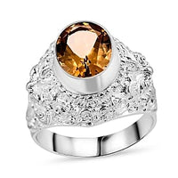 Brazilian Citrine 4.35 ctw Ring in Sterling Silver (Size 11.5)