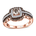 Natural Champagne and White Diamond Geometric Ring - Sticky add to cart bar