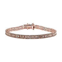 D'Joy Natural Champagne Diamond Bracelet in Vermeil Rose Gold Over Sterling Silver (7.25 In) 2.90 ctw