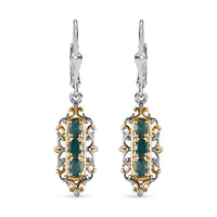 Premium Grandidierite Lever Back Earrings in Vermeil YG and Platinum Over Sterling Silver 1.15 ctw