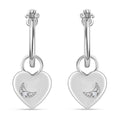 Diamond Accent Heart Earrings in Platinum Over Sterling Silver 0.05 ctw - Sticky add to cart bar