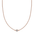 Diamond Accent Necklace 18 Inches in Vermeil Rose Gold Over Sterling Silver - Sticky add to cart bar