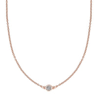 Diamond Accent Necklace 18 Inches in Vermeil Rose Gold Over Sterling Silver