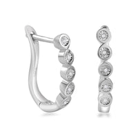 Diamond Accent Earrings in Platinum Over Sterling Silver