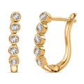Diamond Accent Huggies Earrings in Vermeil Yellow Gold Over Sterling Silver - Sticky add to cart bar