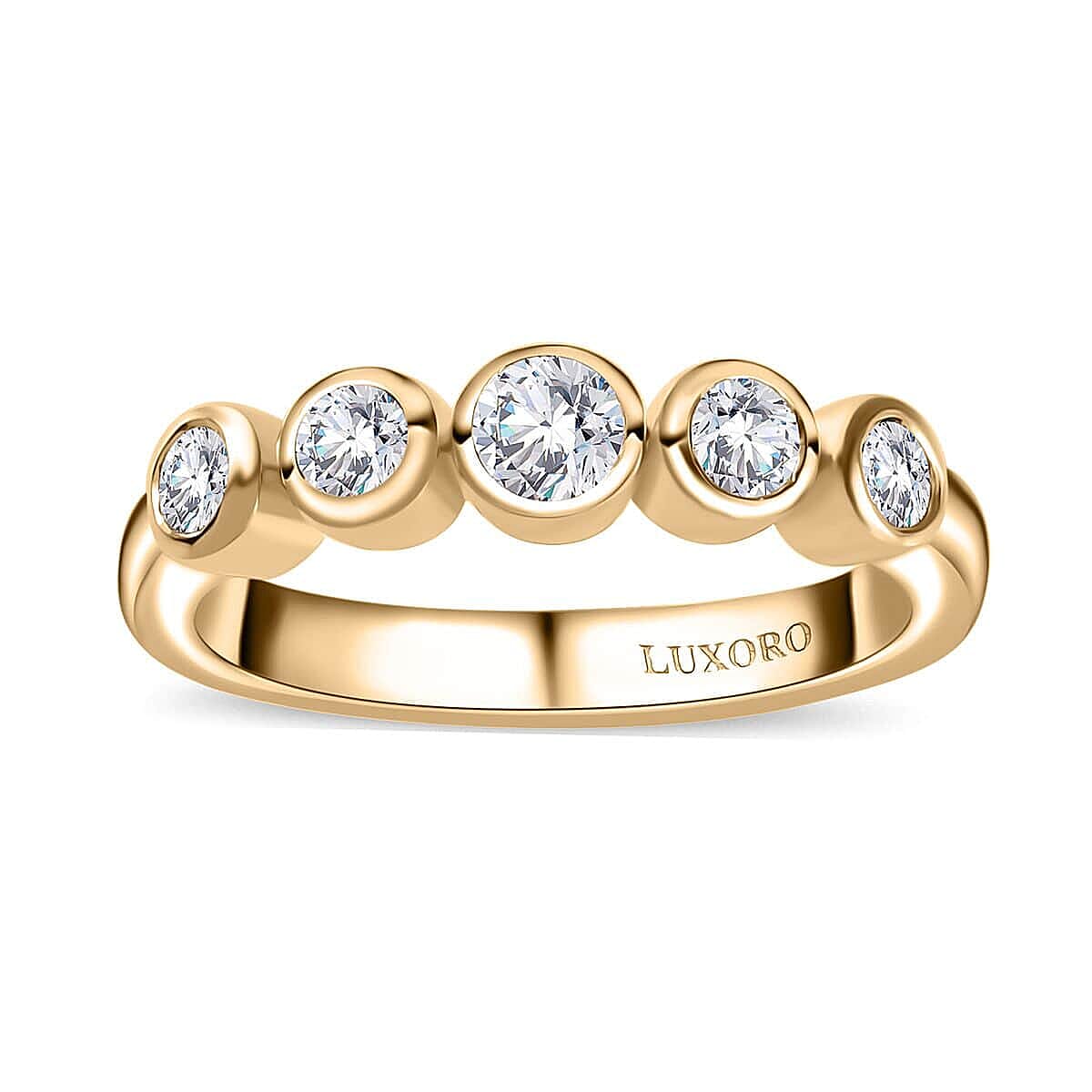 Luxoro 10K Yellow Gold Diamond (G-H, I3) Ring (Size 9.0) 0.50 ctw