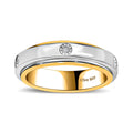 Diamond Accent Band Ring in 14K YG and Platinum Over Sterling Silver (Size 6) - Sticky add to cart bar