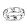 Diamond Accent Band Ring in Platinum Over Sterling Silver (Size 6.0) - Sticky add to cart bar