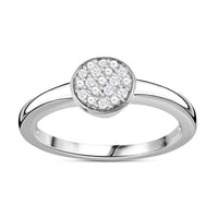 Diamond Ring in Vermeil RG Over Sterling Silver (Size 6.0) 0.06 ctw