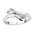 Diamond Bypass Finger Ring in Platinum Over Sterling Silver (Size 6) - Sticky add to cart bar