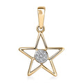 Luxoro 10K Yellow Gold G-H I3 Diamond Accent Star Pendant - Sticky add to cart bar
