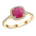 Certified & Appraised Luxoro 14K Yellow Gold AAA Mozambique Ruby, Diamond (I2) (0.24 cts) Ring (Size 6.0) 1.85 ctw - Sticky add to cart bar
