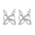 Moissanite 2.55 ctw Earrings in Platinum Over Sterling Silve - Sticky add to cart bar