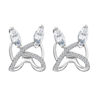 Moissanite 2.55 ctw Earrings in Platinum Over Sterling Silve