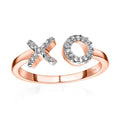 Diamond Accent XO Open Band Ring in Vermeil Rose Gold Over Sterling Silver (Size 6.0) - Sticky add to cart bar